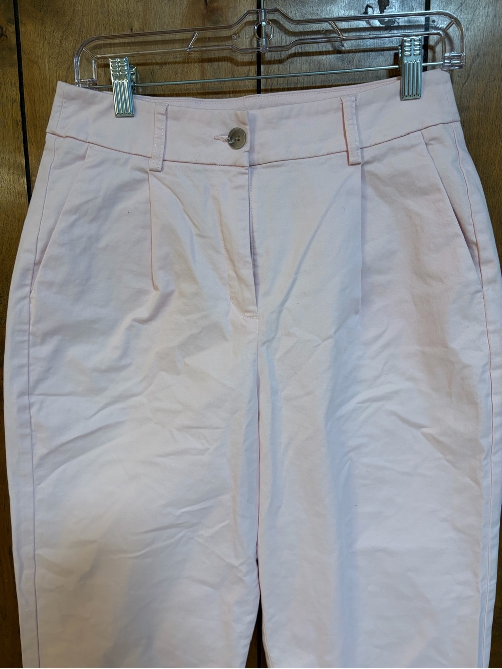 Express Blush Pink Waistband Pants - Picture 2 of 7